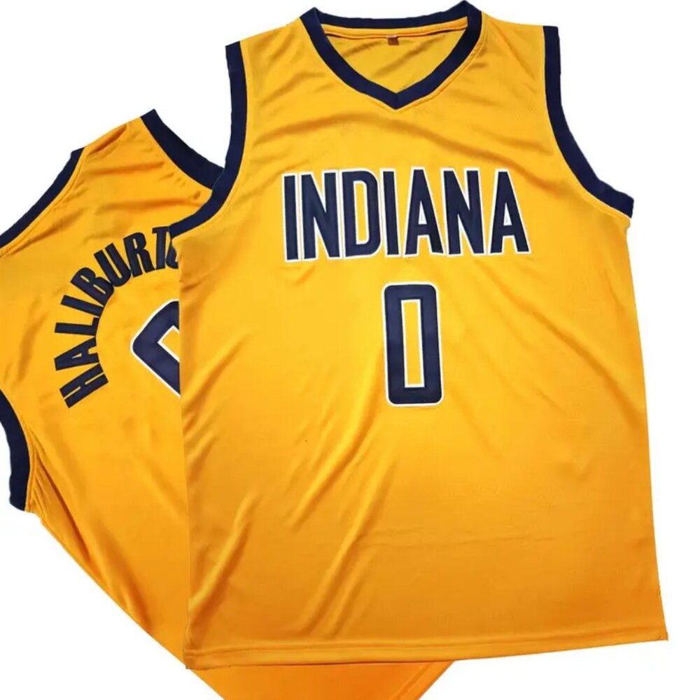 Indiana Pacers Tyrese Haliburton #0 Stitched Basketball Jersey Men's